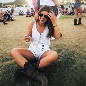 Billabong White Romper Beach Cover Up